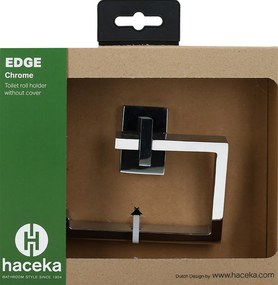 Haceka Edge toiletrolhouder zonder klep chroom