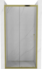 Mexen Apia schuifdouchedeur 110 cm, transparant, goud - 845-110-000-50-00