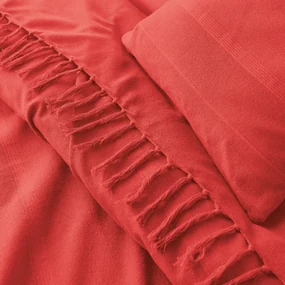 Katoenen beddensprei met franjes, Nedo