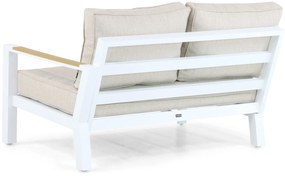 Hoek loungeset 5 personen Aluminium/Polywood (teakfinish) Wit  Lifestyle Garden Furniture Bilbao