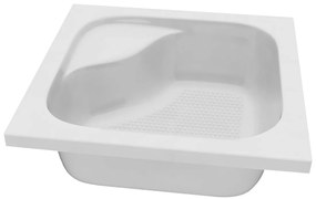 Aqualine diepe vierkante douchebak 90x90x30cm wit