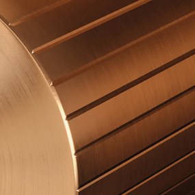 Brauer Stripe inbouw wastafelkraan ColdStart met gebogen uitloop en afdekplaat model A1 koper geborsteld PVD