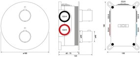 Brauer Brushed Edition thermostatische inbouw regendouche met staafhanddouche, plafondarm, glijstang en hoofddouche 20cm set 89 RVS geborsteld PVD