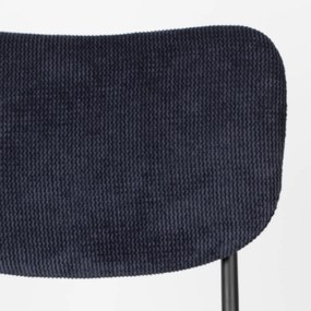 Zuiver Benson Hoge Barkruk Stof Donkerblauw
