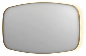 INK SP30 spiegel - 140x4x80cm contour in stalen kader incl indir LED - verwarming - color changing - dimbaar en schakelaar - geborsteld mat goud 8409772