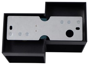 Moderne wandlamp zwart 2-lichts - Transfer Double