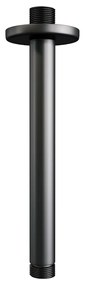 Brauer Black Carving thermostatische inbouw regendouche met 3 standen handdouche, plafondarm, glijstang en hoofddouche 20cm set 71 zwart mat