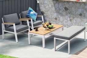 Zakintos Terrasmeubelset met bank wit Garden Point