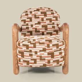 Fauteuil Met Hout Print