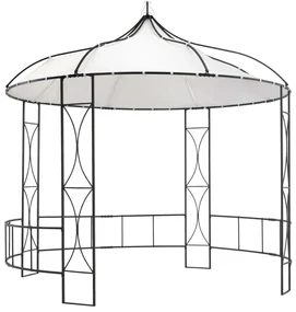 vidaXL Prieel rond 300x290 cm wit