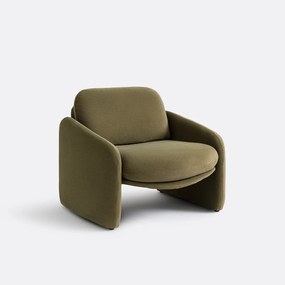 Gestoffeerde fauteuil, mat fluweel, Bellagio