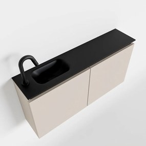 Mondiaz Ture 100cm toiletmeubel linen met wastafel urban links 1 kraangat