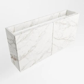 Mondiaz FOWY fonteinonderkast - 100x22x50cm - 2 deuren - push to open - softclose - Carrara FOWYTO100Car2D