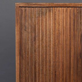 Wandkast Mangohout Met Ribbels - 80x40x115cm.