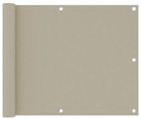 vidaXL Balkonscherm 75x300 cm oxford stof beige