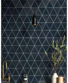 Terre d'Azur Cima wandtegel driehoek 11x13cm zwart glans