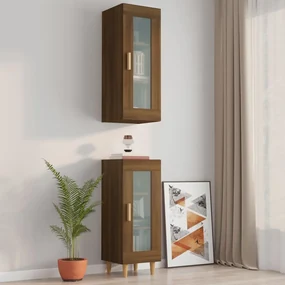 vidaXL Hangkast 34,5x34x90 cm bruineikenkleurig