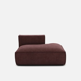 Rechts chaise longue-element voor modulaire bank, in structuurstof, Seven
