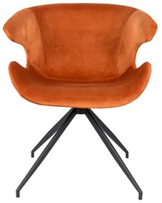 Zuiver Mia Eetkamerstoel Velvet Oranje