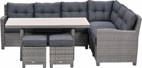 Garden Impressions Jaru lounge dining set 5-delig rechts - light teak vironwood