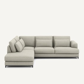 Omvormbare hoekbank links, tweed stof, Marsile