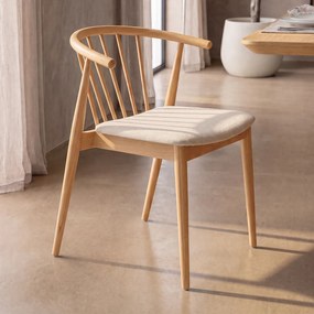 Scandinavische Spijlenstoel Massief Eiken