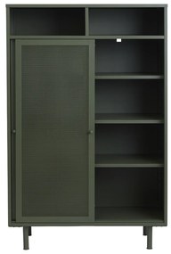 Metalen Kast Groen Met Schuifdeuren - 90x40x140cm.