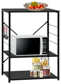 vidaXL Magnetronkast 60x39,6x79,5 cm spaanplaat zwart