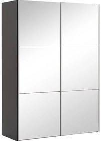 Goossens Kledingkast Easy Storage Sdk, 153 cm breed, 220 cm hoog, 2x 3 paneel spiegel schuifdeuren