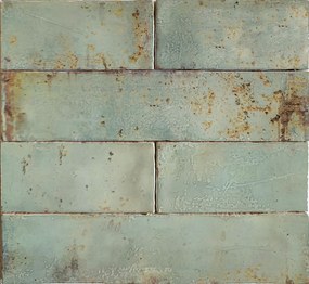 Hoogglans Wandtegel 7.5x30 Cm Licht Groen Roest A172