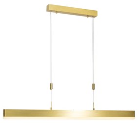 Eettafel / Eetkamer Verstelbare hanglamp goud 150 cm incl LED - Lamba Modern Binnenverlichting Lamp