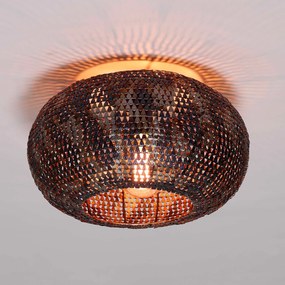 Plafondlamp Zwart-bruin Metaal 40 Cm