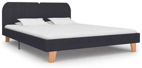 vidaXL Bedframe stof donkergrijs 180x200 cm