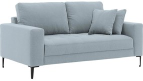 Goossens Bank Coco blauw, stof, 2,5-zits, stijlvol landelijk