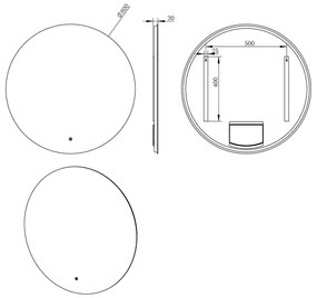 Mueller Oreo ronde spiegel met LED-verlichting 80cm