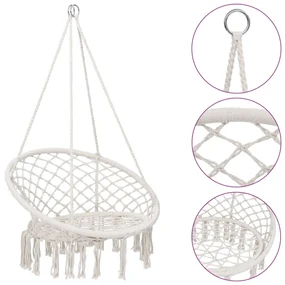 vidaXL Hangstoel 80 cm beige