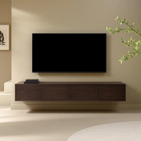 Hangend Tv-meubel Walnoot Bruin 200 Cm - 200x40x30cm.