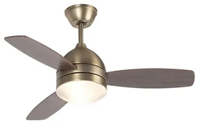 Plafondventilator met lamp brons 96cm met afstandsbediening - Rotar Modern E27 rond Binnenverlichting Lamp