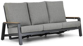 Stoel en Bank Loungeset 5 personen Aluminium/teak Grijs  Osmen Manly