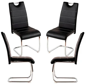 Pak 4 Kunstlederen Hallen Stoelen