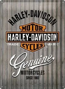 Metalen bord Harley-Davidson - Genuine Motorcycles