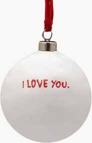Handgemaakte kerstbal I Love You
