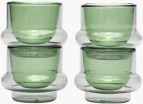 Handgemaakte espressokopjes Bump van borosilicaatglas, 4-delig