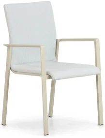 Tuinstoel stapelbaar Aluminium/textileen Taupe-naturel-bruin Lifestyle Garden Furniture Rome
