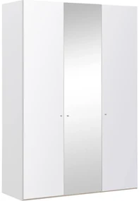 Goossens Kledingkast Easy Storage Ddk, Kledingkast 153 cm breed, 220 cm hoog, 2x glas draaideur en 1x spiegel draaideur midden