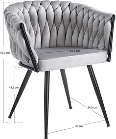 Widny Zwart Fluwelen Stoel