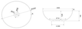 Sapho Formigo betonnen wastafel 39cm zand