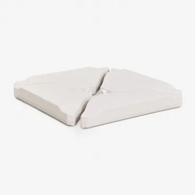 Rechthoekige Parasolvoet 77x70 Cm Navulbaar Zarpom Gardenia Wit - Sklum