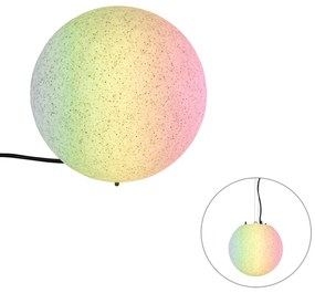 Smart buitenlamp met dimmer grijs 25 cm IP65 incl. Wifi A60 - Nura Modern E27 IP65 Buitenverlichting bol / globe / rond