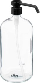 Transparante glazen zeepdispenser - 1L